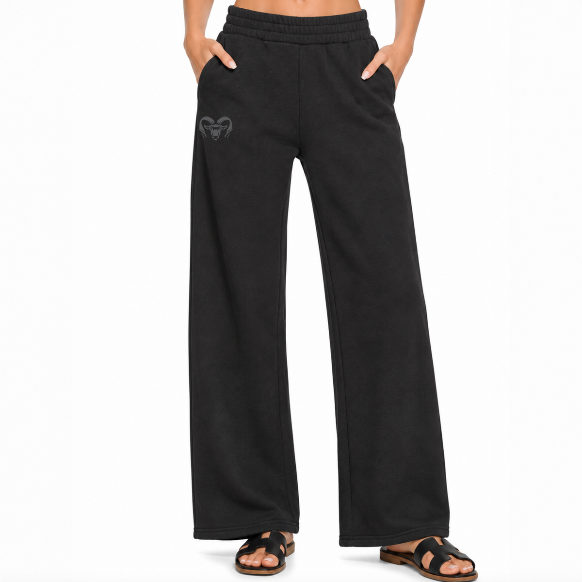 Casual Wide Leg Pant • Black