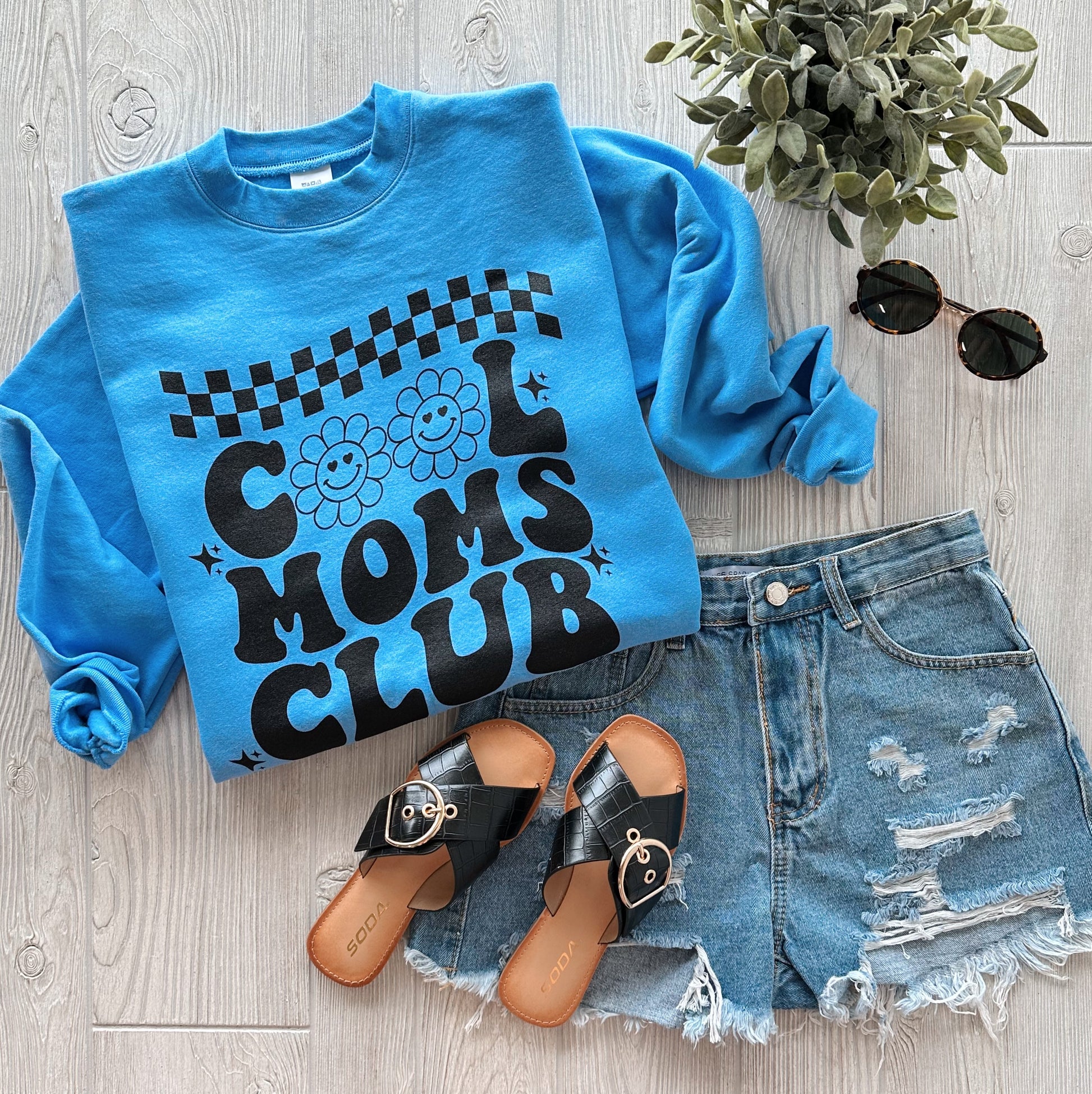 Cool Moms Club • Blue Pullover – River Babe Threads
