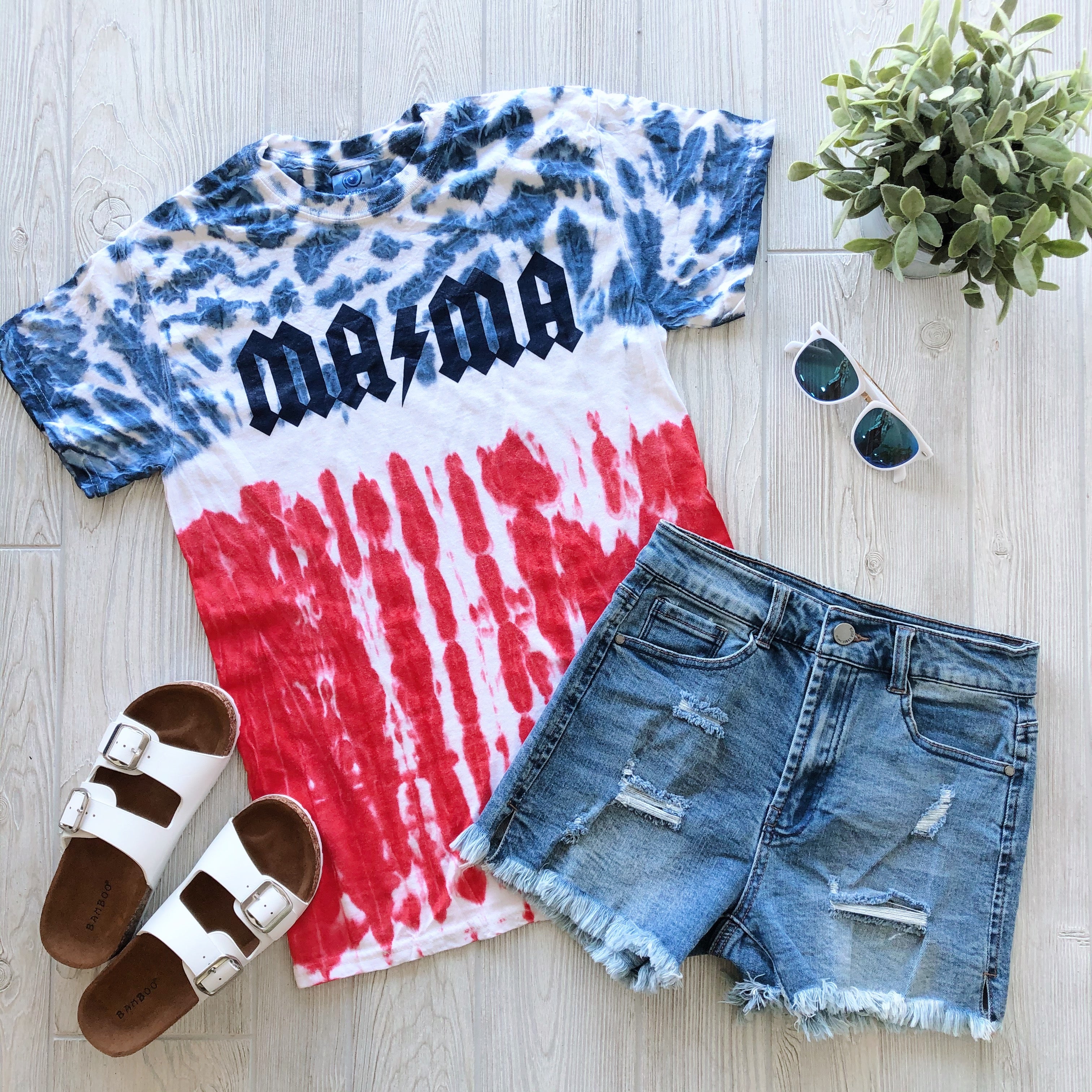 MAMA AC/DC • Patriotic Tie-Dye – River Babe Threads