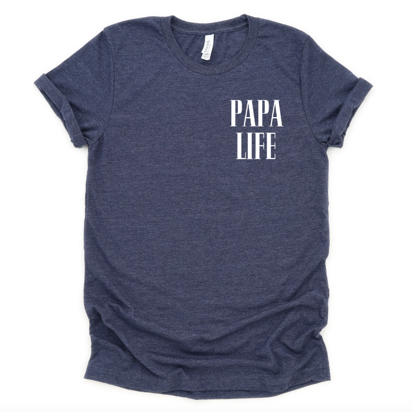 PAPA LIFE • Ht. Navy Tee
