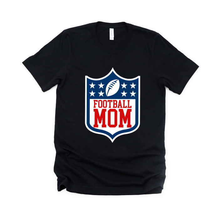 Football Mom • Black Tee Shirt