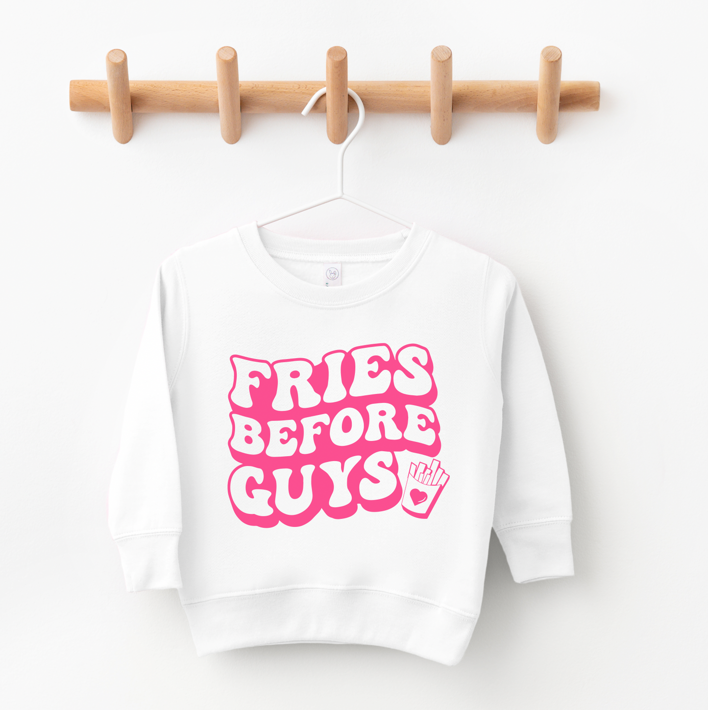 Fries Before Guys • White Pullover