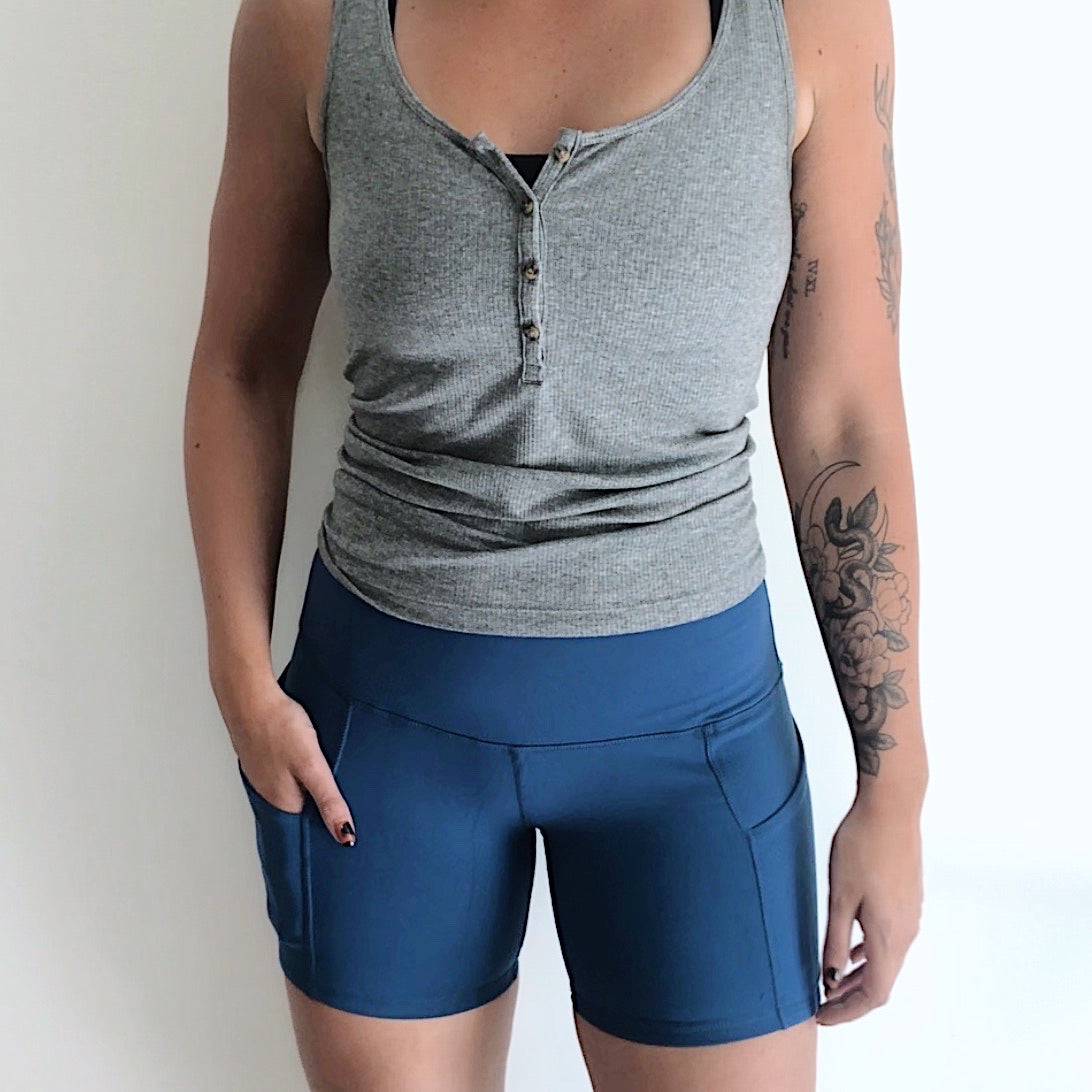 Side Pocket Biker Shorts • Plus Sizes