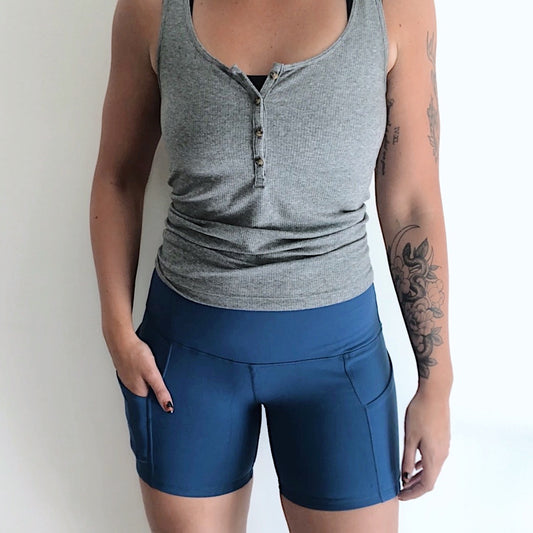Side Pocket Biker Shorts • Plus Sizes