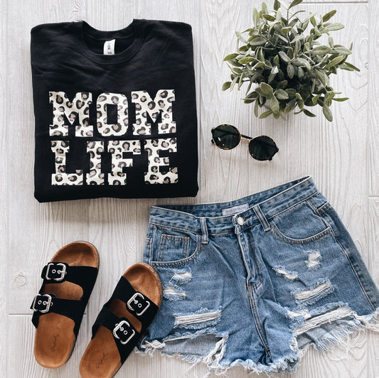 Mom Life Cheetah • Black Pullover