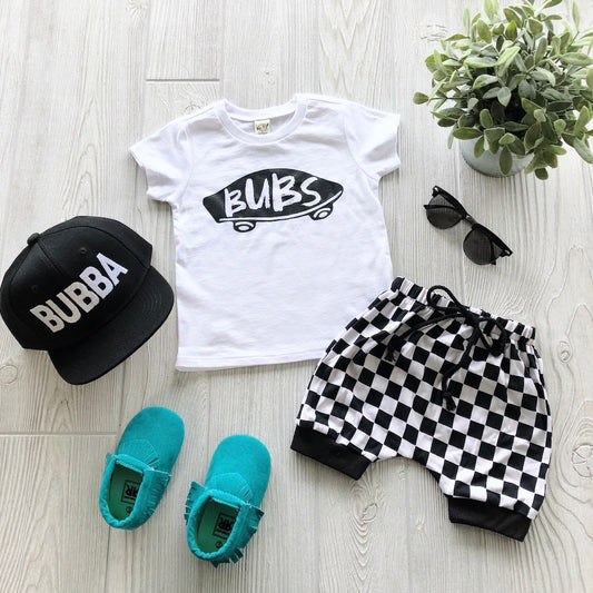 Bubs Skater • White Tee Shirt
