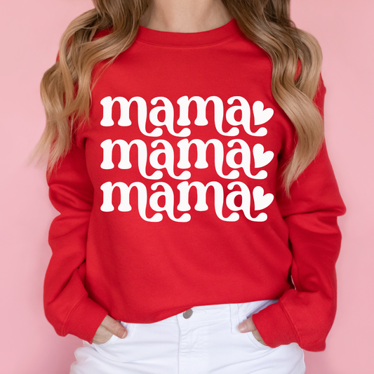 Mama Mama Mama • Red Pullover