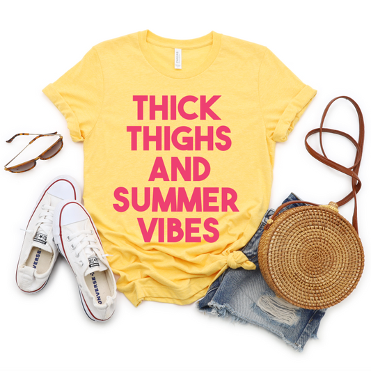 Thick Thighs • Yellow Tee