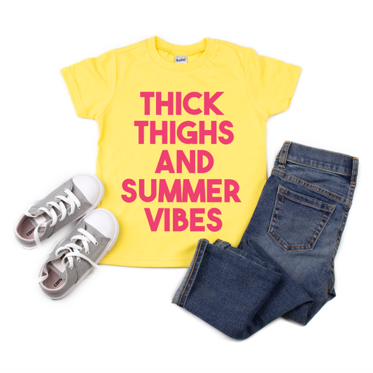 Thick Thighs • Kids Yellow Tee
