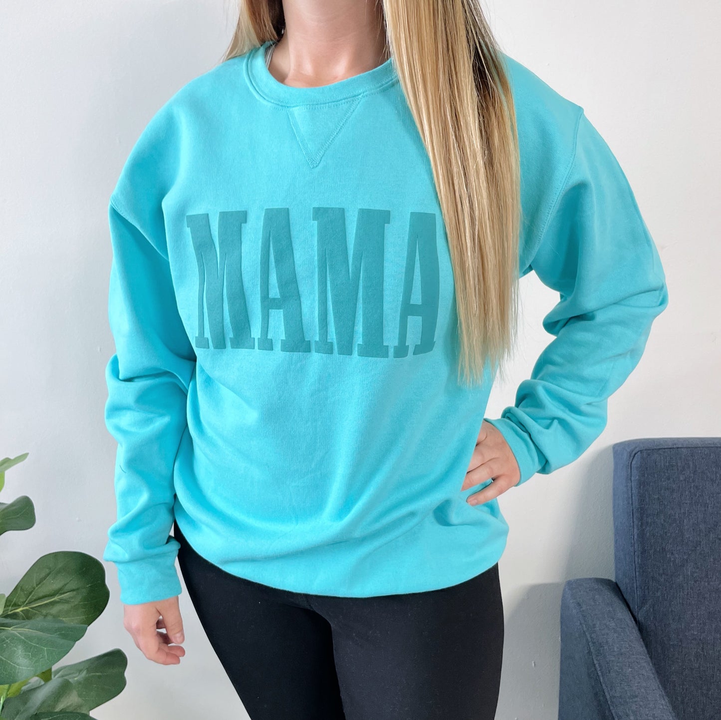 MAMA • Aqua Tonal Pullover