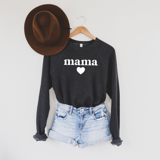 Mama Heart • Charcoal Pullover