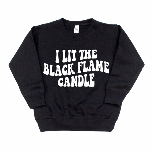 Black Flame Candle • Pullover