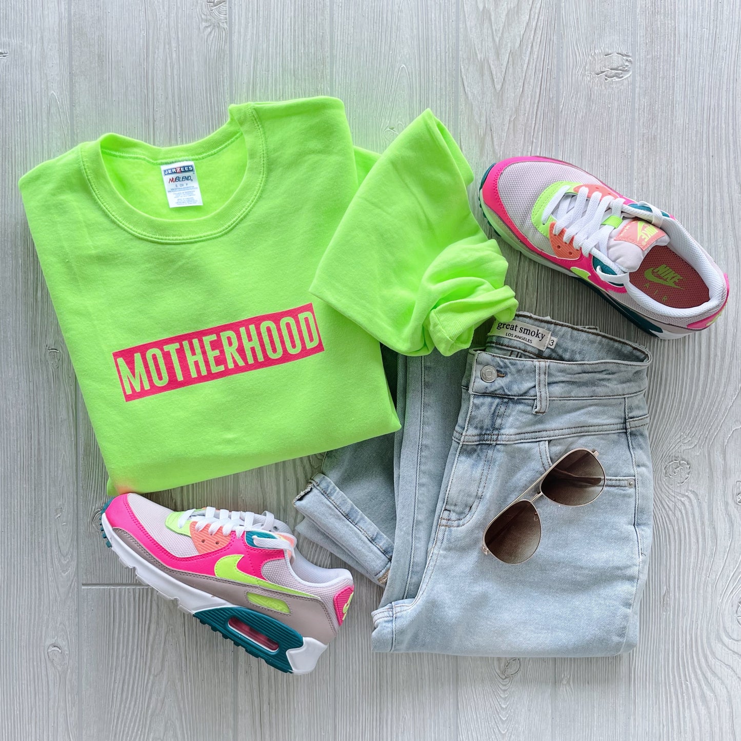 MOTHERHOOD • Neon Green Pullover
