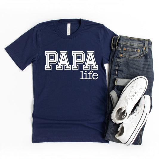 Papa Life • Navy Tee