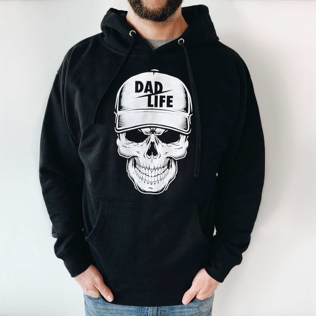 Dad Life Skeleton • Black Hoodie